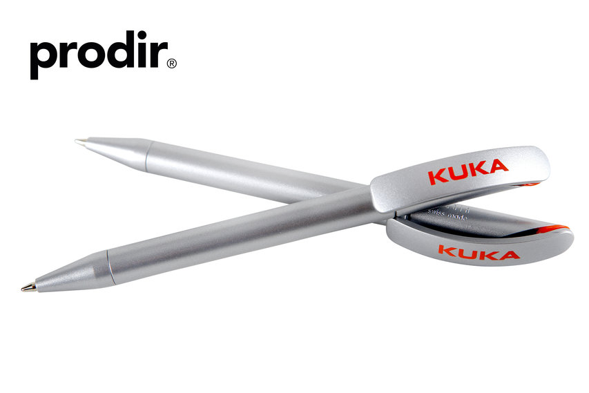 Silver Prodir ballpoint pen from KUKA